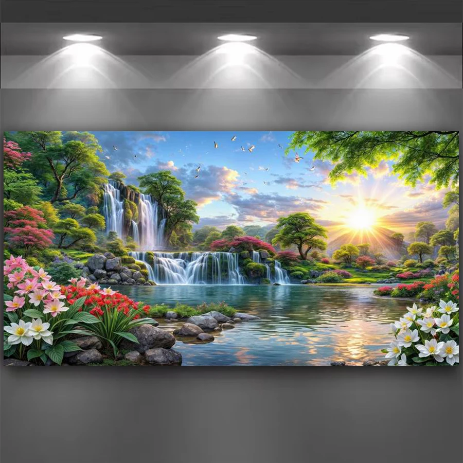Scenery Waterfalls Picture Large Size Diy Diamond Art For Adults Painting Snow Mountain Landscape Full Mosaic Embroidery Kits
Scenery Waterfalls Picture Large Size Diy Diamond Art For Adults Painting Snow Mountain Landscape Full Mosaic Embroidery Kits