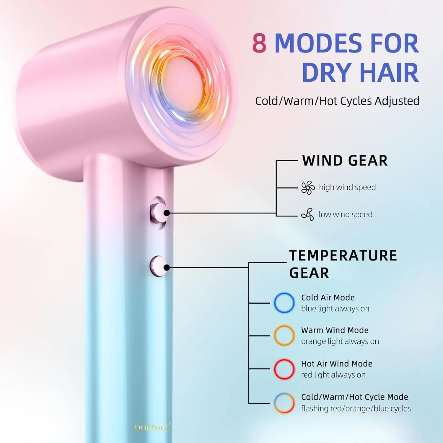 Ionic Hair Dryer 110000 RPM High Speed Professional Blow Dryers for Salon Home Use Portable Blowout Hair Dryers
Ionic Hair Dryer 110000 RPM High Speed Professional Blow Dryers for Salon Home Use Portable Blowout Hair Dryers