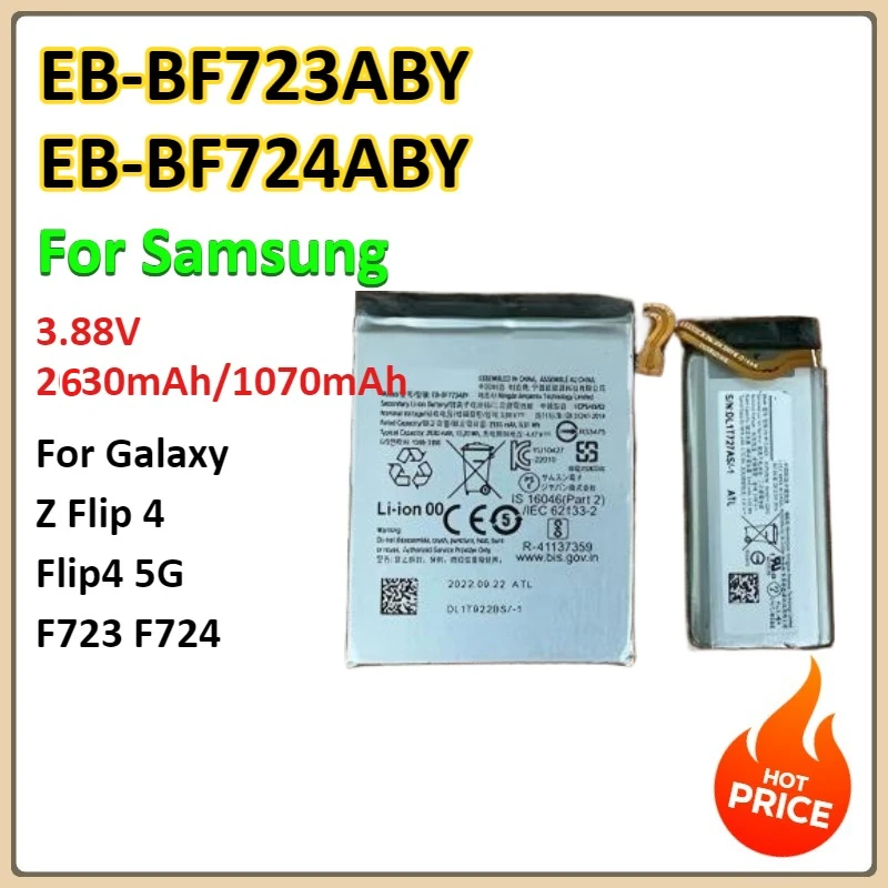 EB-BF723ABY EB-BF724ABY for Samsung Galaxy Z Flip 4 Flip4 5G F723 F724 Mobile Phone Battery Accessories
EB-BF723ABY EB-BF724ABY for Samsung Galaxy Z Flip 4 Flip4 5G F723 F724 Mobile Phone Battery Accessories