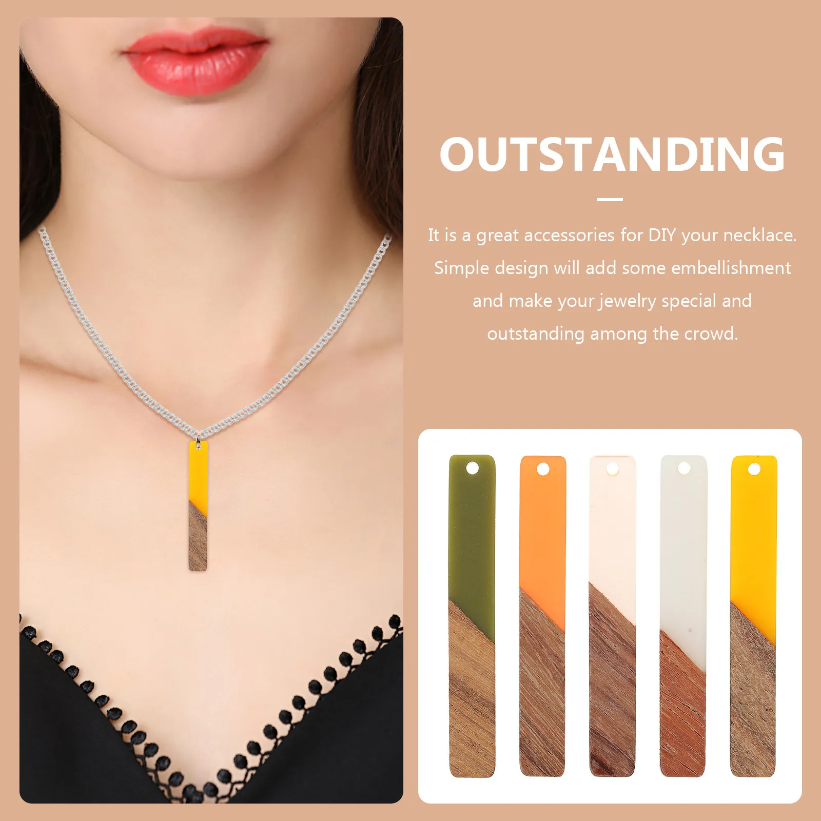 5Pcs Wood Resin Rectangle Bar Pendant Charms Perfect for DIY Jewelry Making Necklace Earring Decoration Handmade Accessories
5Pcs Wood Resin Rectangle Bar Pendant Charms Perfect for DIY Jewelry Making Necklace Earring Decoration Handmade Accessories