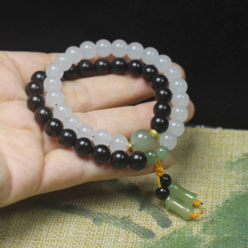 Sheng Guibao 8mm -Circle Double-Combination Buddhist Bead Bracelet with Green Bamboo Pendant, Chinese Style Wooden Prayer
Sheng Guibao 8mm -Circle Double-Combination Buddhist Bead Bracelet with Green Bamboo Pendant, Chinese Style Wooden Prayer