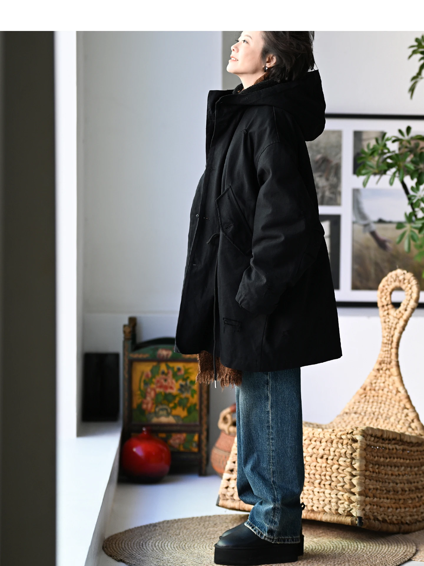 Повседневное художественное женское зимнее пальто F5383 средней длины с капюшоном, на флисовой подкладке, с дизайнерскими разрезами, утепленное хлопковое, на молнии
Повседневное художественное женское зимнее пальто F5383 средней длины с капюшоном, на флисовой подкладке, с дизайнерскими разрезами, утепленное хлопковое, на молнии