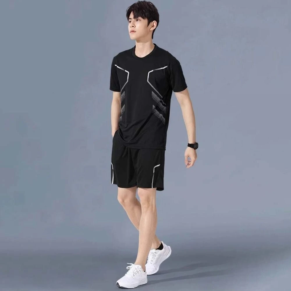 Stripe Short Sleeve T-shirt Sets Runnning Breathable Male Top Shorts Clothing Sportswear Quick Dry Sports Suit Men Cycling
Stripe Short Sleeve T-shirt Sets Runnning Breathable Male Top Shorts Clothing Sportswear Quick Dry Sports Suit Men Cycling