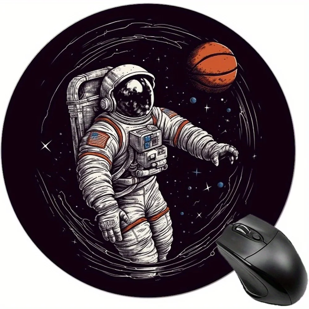 Противоскользящая резиновая основа коврика для мыши космонавта, космического баскетбола, которую можно стирать и подходит для домашнего офиса.
Противоскользящая резиновая основа коврика для мыши космонавта, космического баскетбола, которую можно стирать и подходит для домашнего офиса.