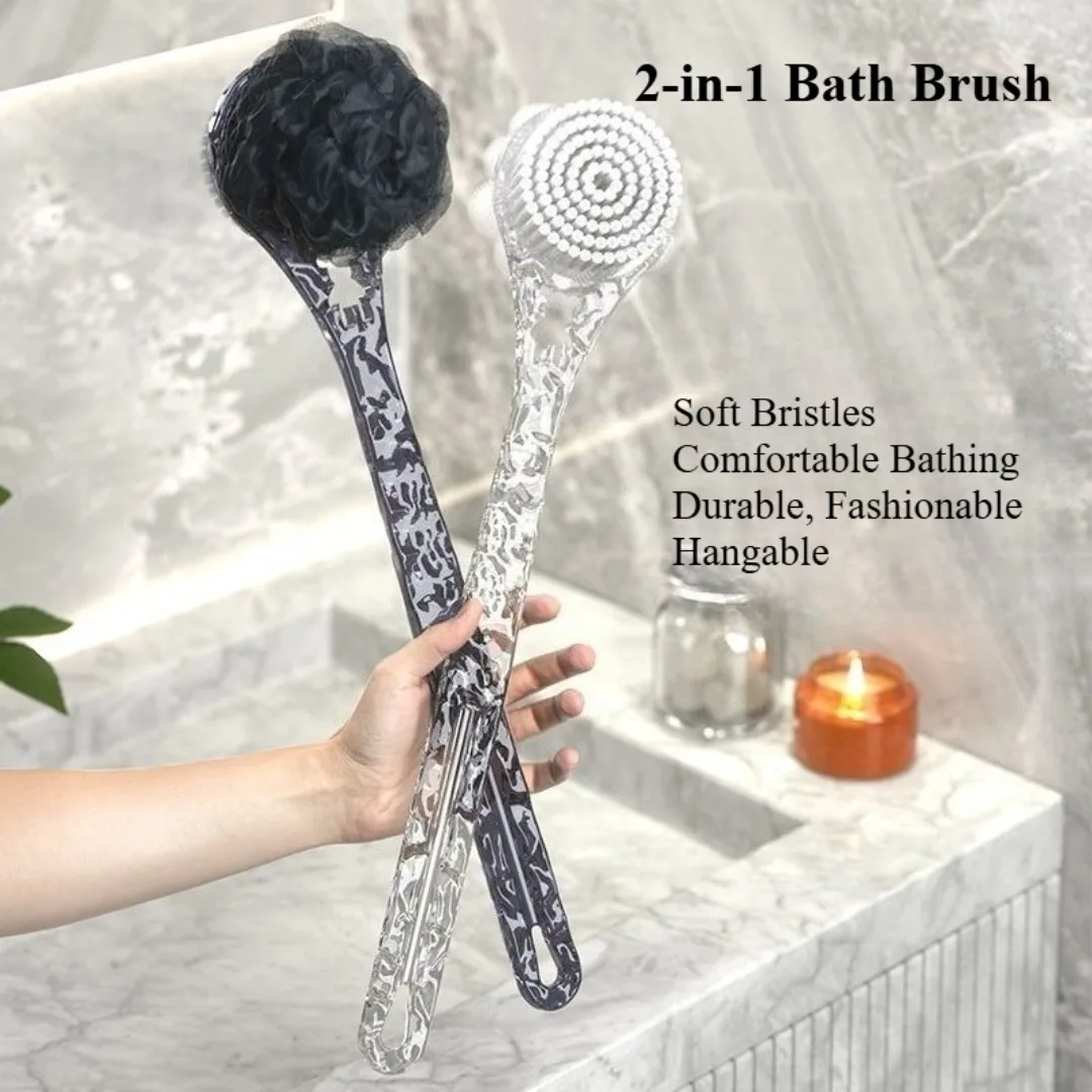 2 in 1 Soft Back Scrubber Brush Skin Massager Bath Shower Scrubbing Brush with Handle Body Wash Exfoliating Scrub Bath Supplie
2 in 1 Soft Back Scrubber Brush Skin Massager Bath Shower Scrubbing Brush with Handle Body Wash Exfoliating Scrub Bath Supplie