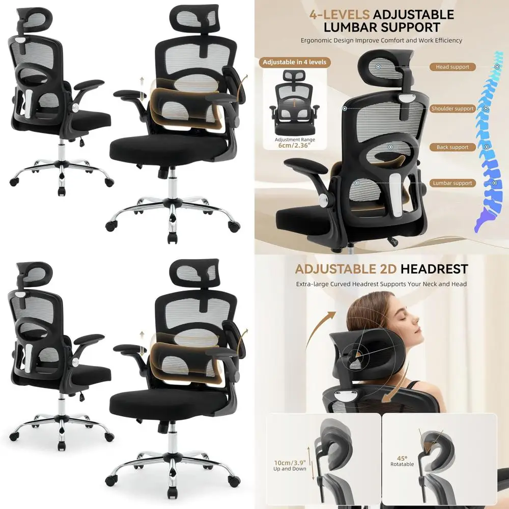 Эргономичное офисное кресло с сетчатой спинкой, регулируемой подставкой для ног и колесиками для дома, офиса и игр
Эргономичное офисное кресло с сетчатой спинкой, регулируемой подставкой для ног и колесиками для дома, офиса и игр