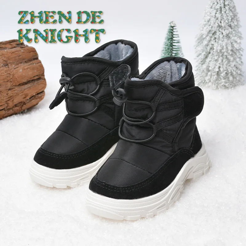 Зимние теплые хлопковые зимние ботинки — черные туфли на мягкой нескользящей подошве для мальчиков и девочек (размер 7 для малышей — 1 малышей) 
Зимние теплые хлопковые зимние ботинки — черные туфли на мягкой нескользящей подошве для мальчиков и девочек (размер 7 для малышей — 1 малышей)