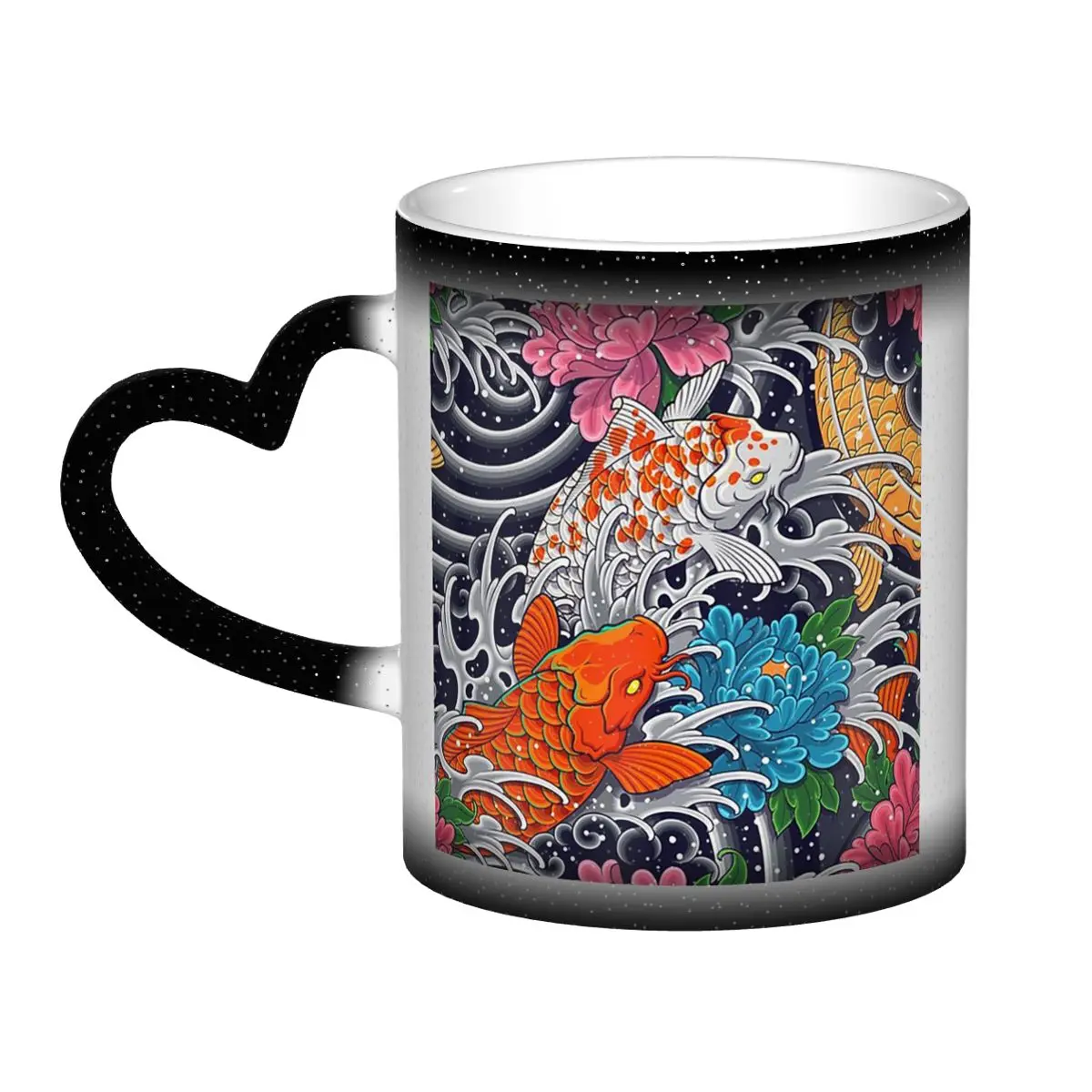 Koi Fish And Floral Pattern Mug Funny Ceramic Coffee Cups Tea Mugs Milk Cup Drinkware Gifts for Woman Man
Koi Fish And Floral Pattern Mug Funny Ceramic Coffee Cups Tea Mugs Milk Cup Drinkware Gifts for Woman Man