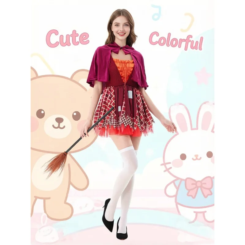 Women Vintage Gothic Lolita Dress, Halloween Witch Cosplay Set with Cape & Broom, Carnival Party Performance Costume M-XL
Women Vintage Gothic Lolita Dress, Halloween Witch Cosplay Set with Cape & Broom, Carnival Party Performance Costume M-XL