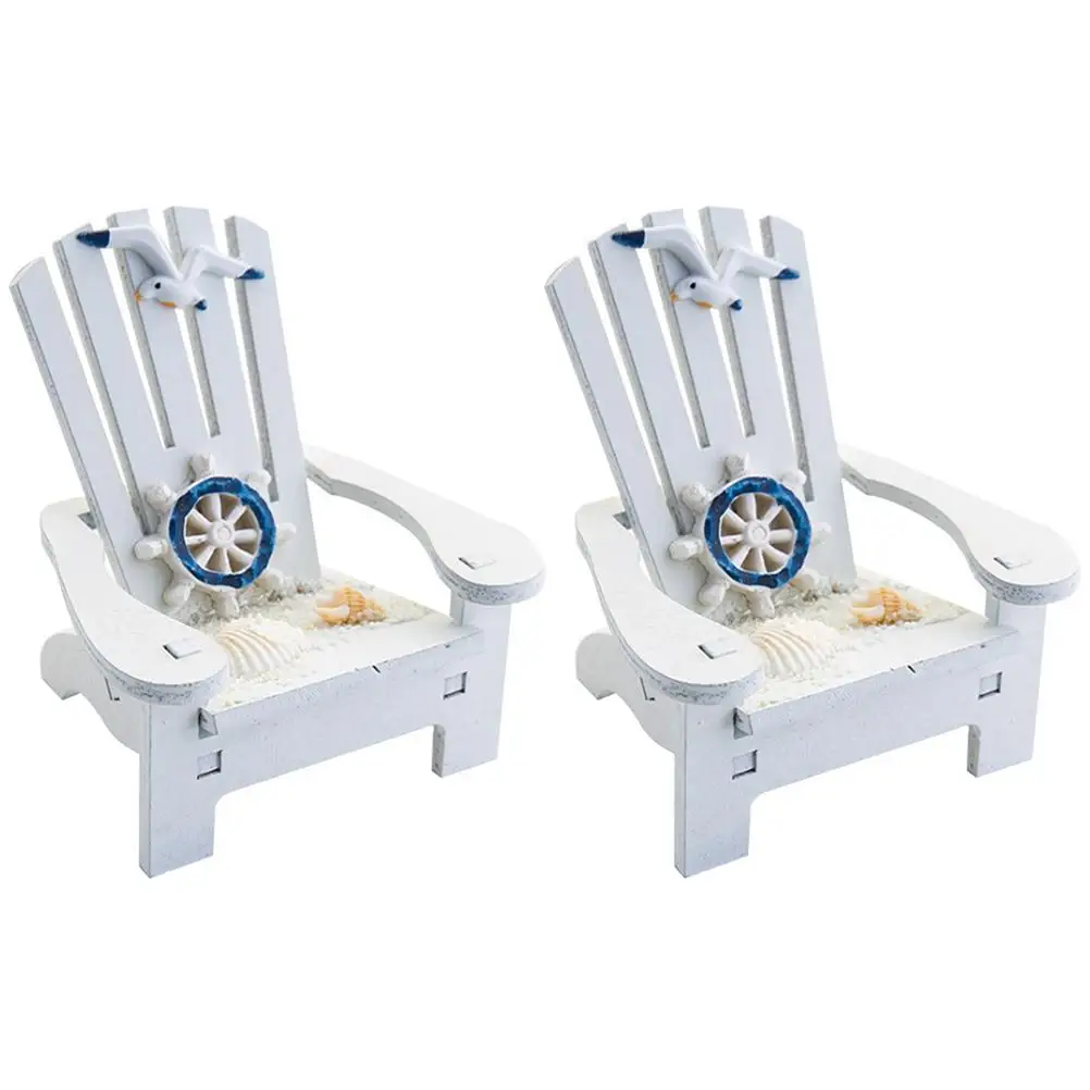 2 Mini Beach Chairs Wood Toy Room Coastal Home Decor Kids Bedroom Ornament Mediterranean Style MiniatureFurniture
2 Mini Beach Chairs Wood Toy Room Coastal Home Decor Kids Bedroom Ornament Mediterranean Style MiniatureFurniture