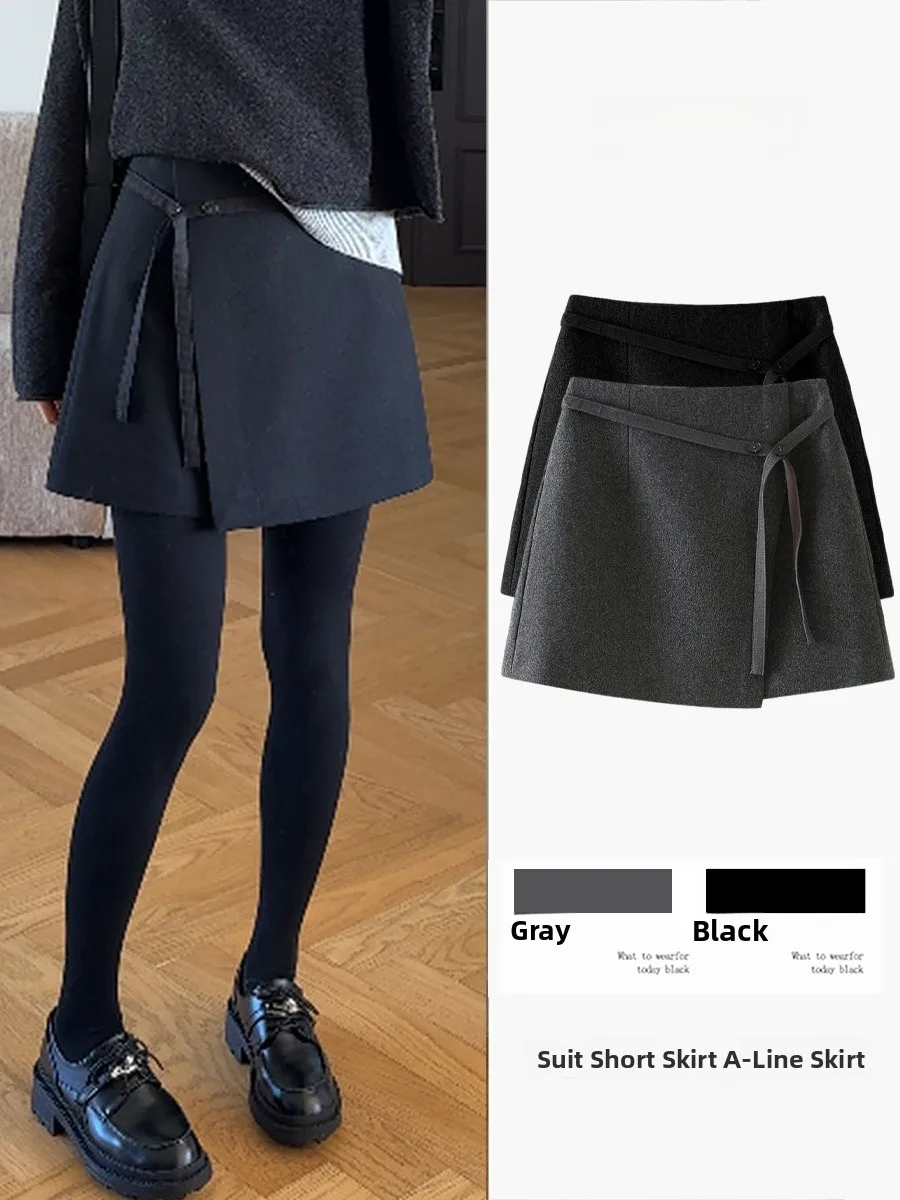 High Waist A-Line Skirt for Women Winter Woolen Commute Slimming Half Skirt Casual Style with Belt Polyester Fiber
High Waist A-Line Skirt for Women Winter Woolen Commute Slimming Half Skirt Casual Style with Belt Polyester Fiber