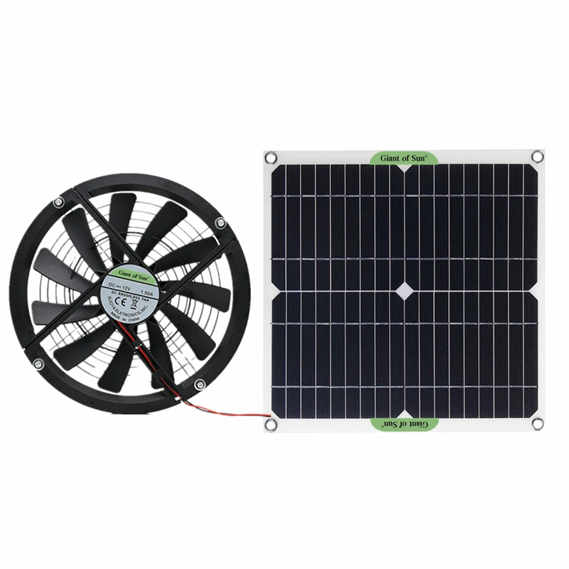 100W 12V Solar Panel Powered Fan 10 Inch Mini Ventilator Solar Exhaust Fan for Dog Chicken House Greenhouse RV Car Fan Charger
100W 12V Solar Panel Powered Fan 10 Inch Mini Ventilator Solar Exhaust Fan for Dog Chicken House Greenhouse RV Car Fan Charger