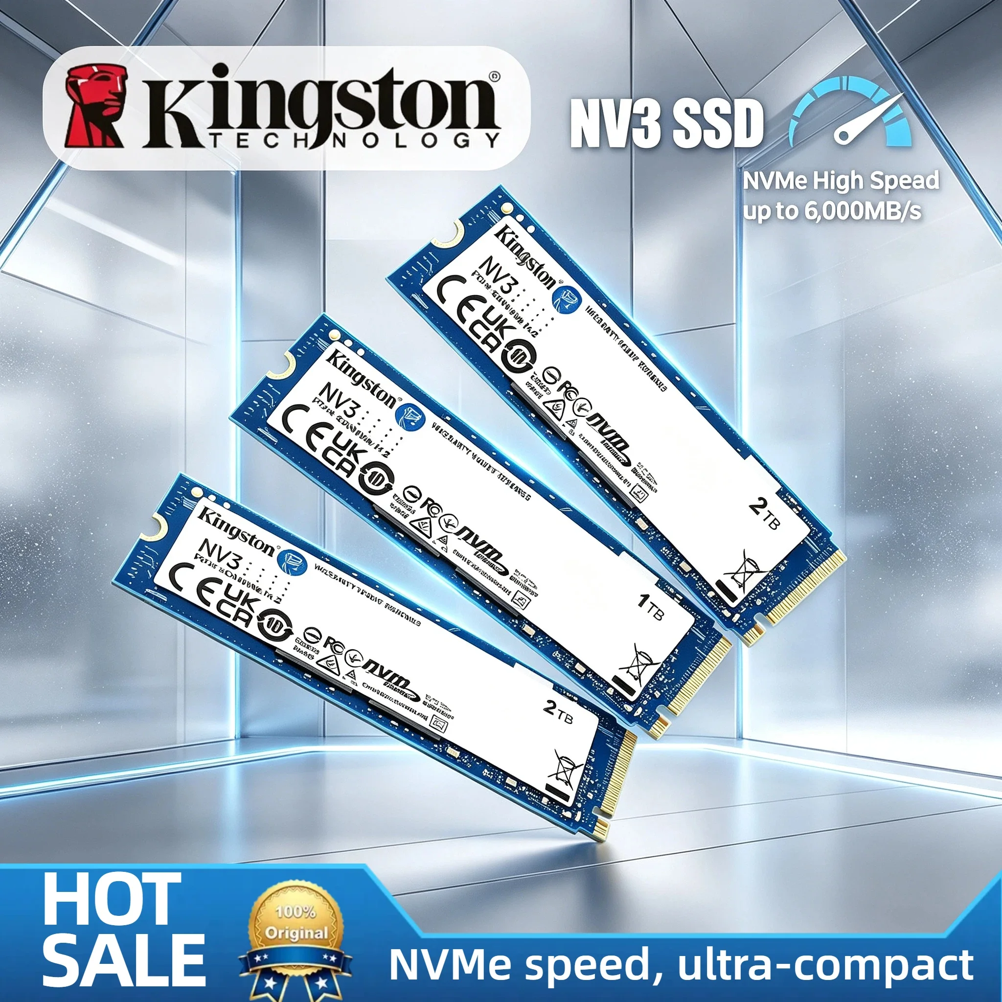 Kingston NV3 PCIe4.0 M.2 2280 NVMe SSD 500GB 1TB 2TB 6000Mb/s Original Internal Solid State Drive Hard Disk
Kingston NV3 PCIe4.0 M.2 2280 NVMe SSD 500GB 1TB 2TB 6000Mb/s Original Internal Solid State Drive Hard Disk