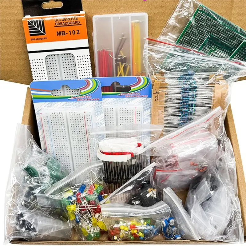 Ultimate Edition 2110PCS Electronic Components Kit Featuring DIP-IC Breadboard LED Board Capacitors Resistors
Ultimate Edition 2110PCS Electronic Components Kit Featuring DIP-IC Breadboard LED Board Capacitors Resistors