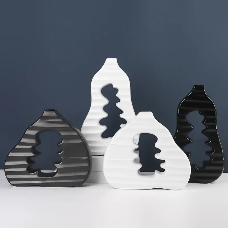 Abstract Handicraft Vase High-grade Ceramic Arrangement Black Decoration
Abstract Handicraft Vase High-grade Ceramic Arrangement Black Decoration