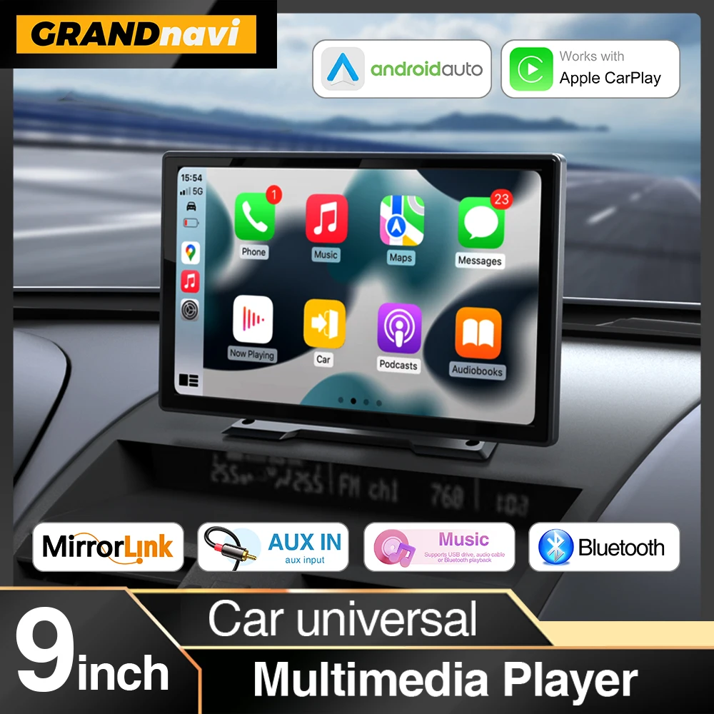 9 inch Car Radio Multimedia Video Player CarPlay Android Auto IPS Touch Screen AUX Input Bluetooth MirrorLink Universal
9 inch Car Radio Multimedia Video Player CarPlay Android Auto IPS Touch Screen AUX Input Bluetooth MirrorLink Universal