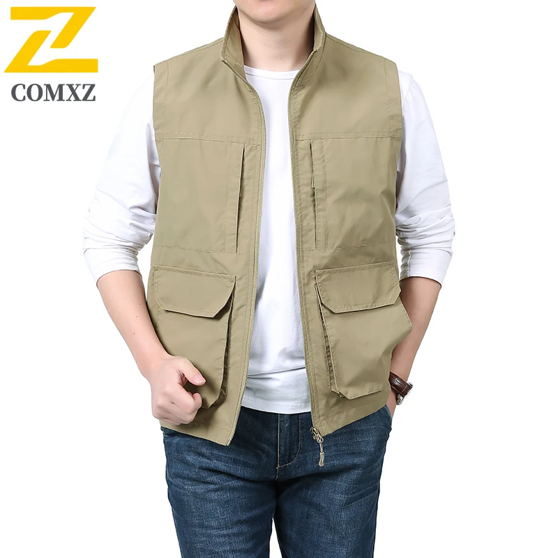 Men's Vest Thin Breathable Summer Leisure Sports Stand Collar Coat Waterproof Wear-resistant Fishing Overalls Sleeveless Jacket
Men's Vest Thin Breathable Summer Leisure Sports Stand Collar Coat Waterproof Wear-resistant Fishing Overalls Sleeveless Jacket
