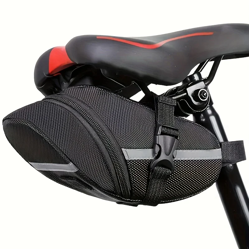 Large Quick-Release Bike Saddle Bag: Waterproof Nylon Seat Pack for Road & MTB. Under Saddle Storage with Tool Pocket & Strap
Large Quick-Release Bike Saddle Bag: Waterproof Nylon Seat Pack for Road & MTB. Under Saddle Storage with Tool Pocket & Strap
