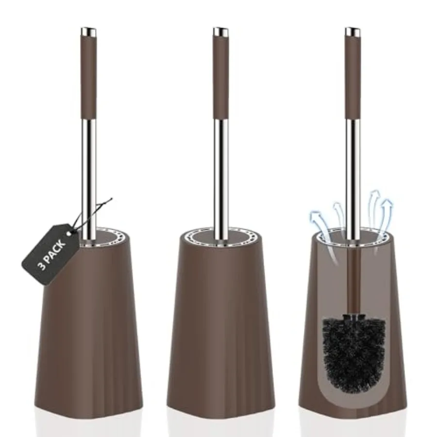 Toilet Brush, Compact Size Toilet Bowl Brush and Holder Toilet Brushes for Bathroom with Stainless Steel Handle Toilet Cleaner
Toilet Brush, Compact Size Toilet Bowl Brush and Holder Toilet Brushes for Bathroom with Stainless Steel Handle Toilet Cleaner