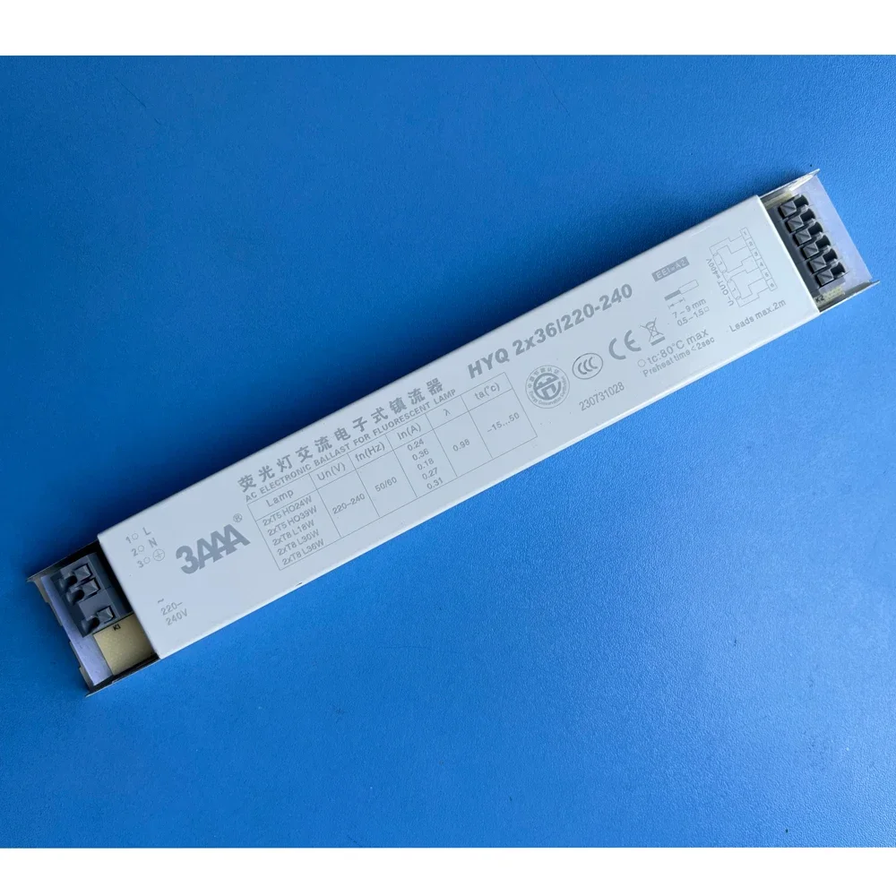 3AAA HYQ 2X36/220-240 Электронный балласт переменного тока для люминесцентной лампы T5 T8 
3AAA HYQ 2X36/220-240 Электронный балласт переменного тока для люминесцентной лампы T5 T8