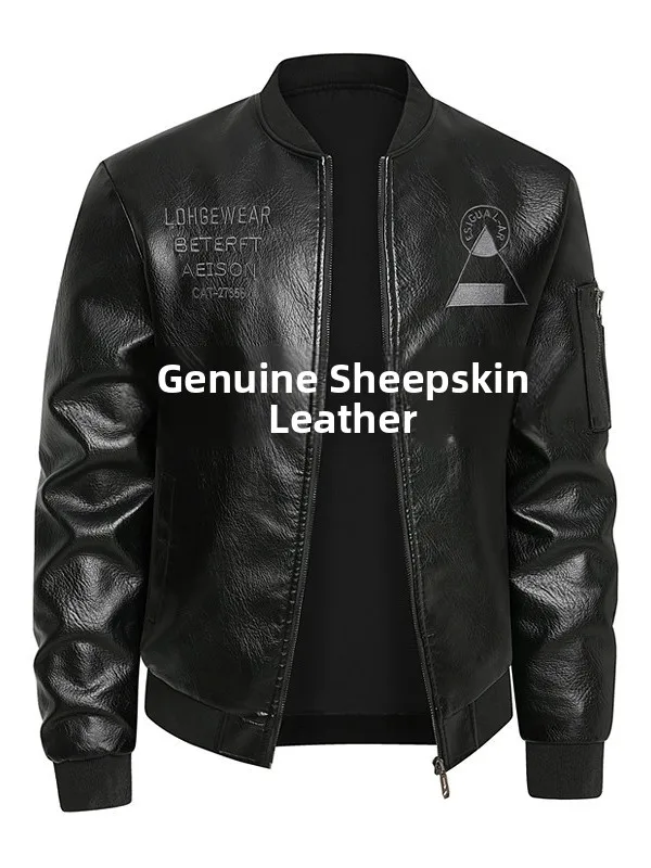 Leather Jacket Men's Baseball Collar Fleece Lined Thick Loose Casual Trendy Motorcycle Clothes Jacket Embroidered Outerwear
Leather Jacket Men's Baseball Collar Fleece Lined Thick Loose Casual Trendy Motorcycle Clothes Jacket Embroidered Outerwear