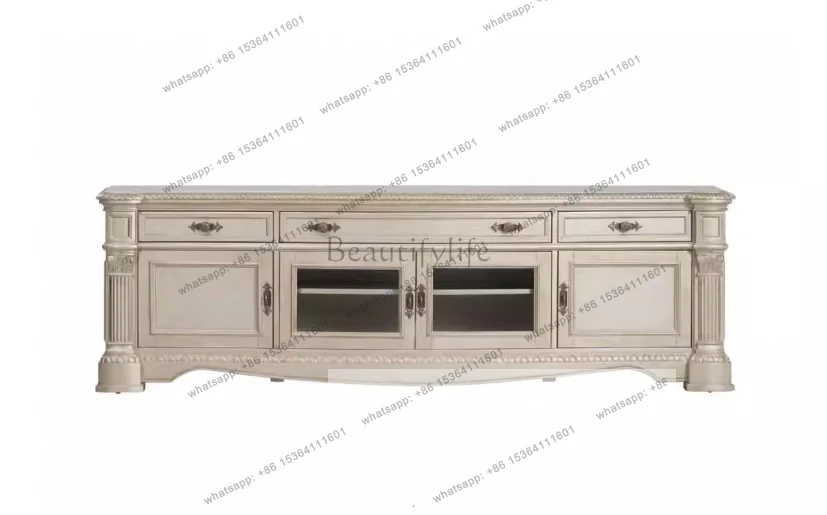 American light luxury European style solid wood carved Roman column carved TV cabinet customization
American light luxury European style solid wood carved Roman column carved TV cabinet customization