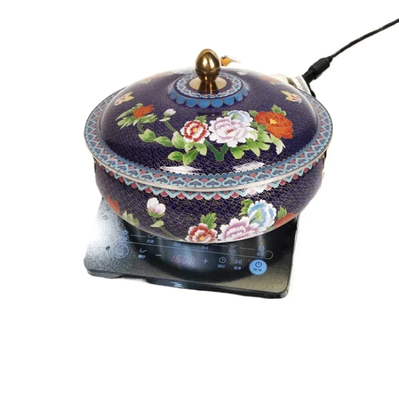 Blue enamel Chinese-style Yuanyang pot induction cooker copper hot pot retro ice boiled sheep home clear soup
Blue enamel Chinese-style Yuanyang pot induction cooker copper hot pot retro ice boiled sheep home clear soup