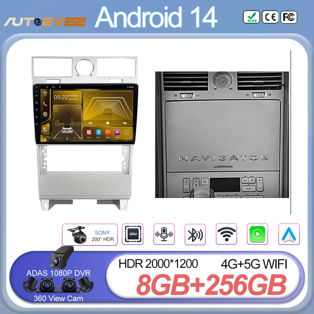 Android 14 For Lincoln Navigator 2003 - 2009 Car Radio Video Multimedia Player Navigation Carplay GPS WIFI BT Stereo NO 2din DVD
Android 14 For Lincoln Navigator 2003 - 2009 Car Radio Video Multimedia Player Navigation Carplay GPS WIFI BT Stereo NO 2din DVD