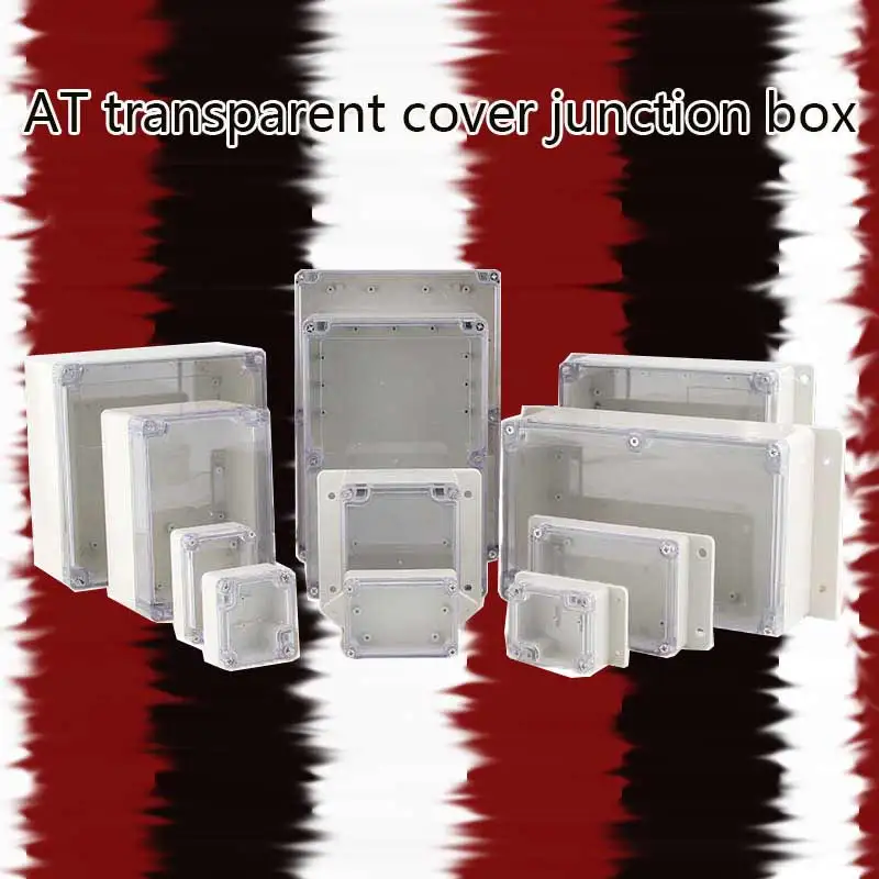 PC transparent cover + ABS plastic waterproof junction box, outdoor sealed box, outdoor power box, cable distribution box 
PC transparent cover + ABS plastic waterproof junction box, outdoor sealed box, outdoor power box, cable distribution box