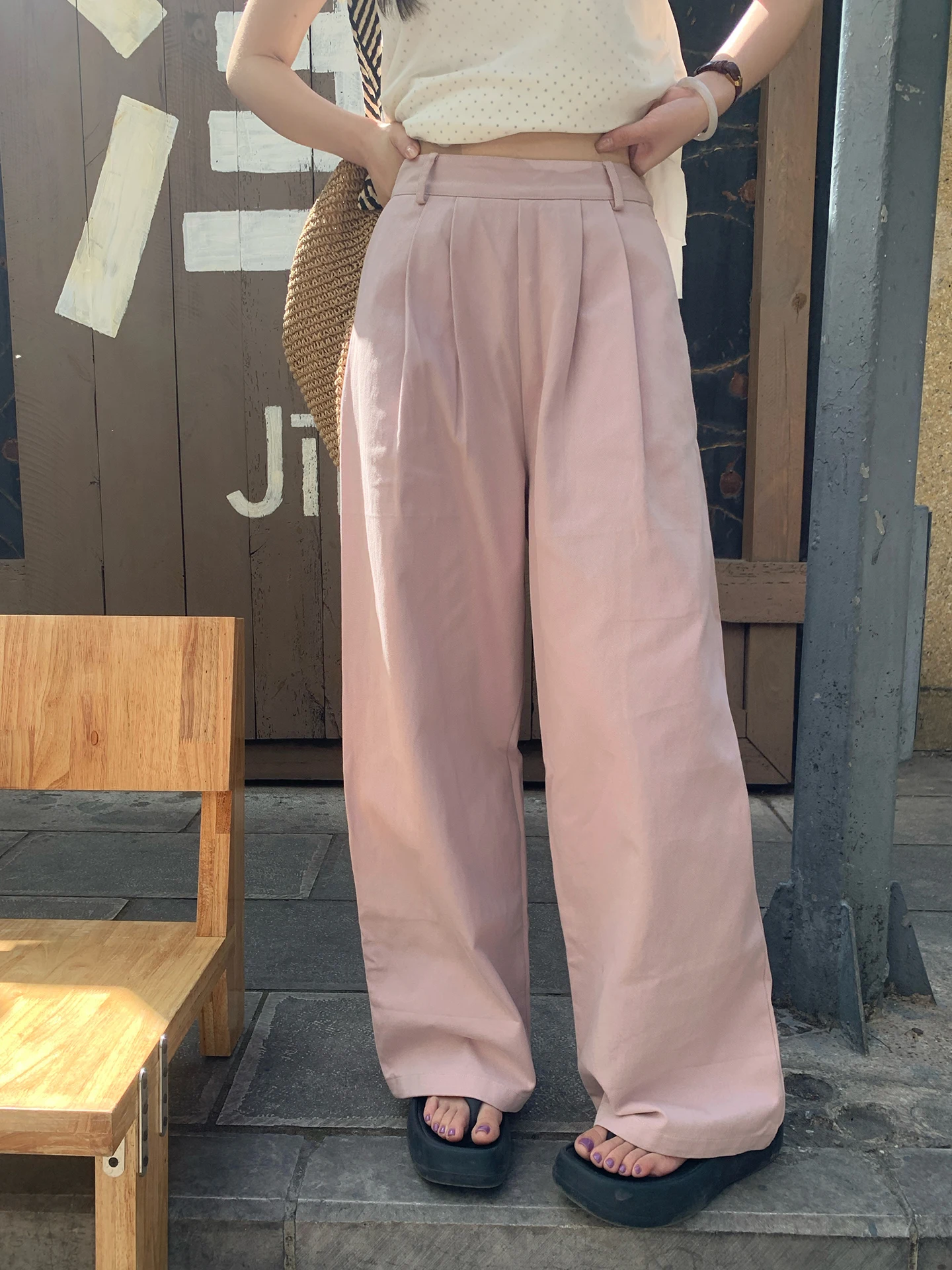 High Waist Wide Leg Casual Pants Women's Drapey Straight Leg Suit Pants Summer Versatile Slimming Long Pants Cheese Rabbit
High Waist Wide Leg Casual Pants Women's Drapey Straight Leg Suit Pants Summer Versatile Slimming Long Pants Cheese Rabbit