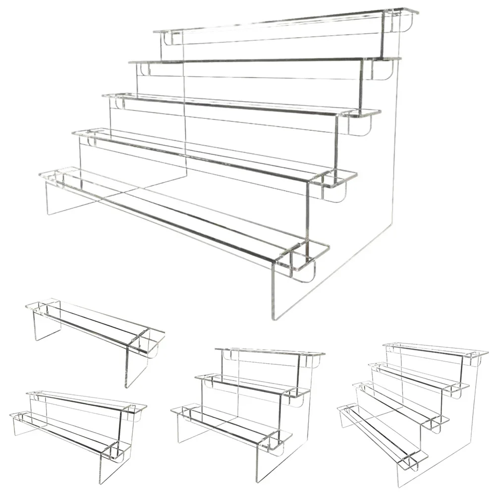 1-5 Tier Acrylic Display Stand Transparent Ladder Display Riser Rack For Cupcake Perfume Jewelry Doll Figures Décor Organizer 
1-5 Tier Acrylic Display Stand Transparent Ladder Display Riser Rack For Cupcake Perfume Jewelry Doll Figures Décor Organizer