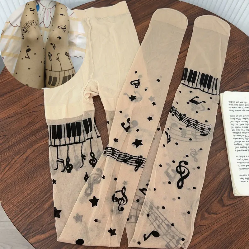 Черные женские колготки с принтом музыкальных нот, сексуальные прозрачные колготки, женские летние эластичные нейлоновые чулочно-носочные изделия, чулочно-носочные изделия для ночного клуба
Черные женские колготки с принтом музыкальных нот, сексуальные прозрачные колготки, женские летние эластичные нейлоновые чулочно-носочные изделия, чулочно-носочные изделия для ночного клуба