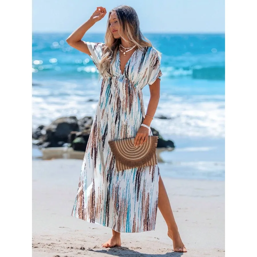 【New style】1pc Women Casual Holiday Style Bat Wing Print Maxi Dress Summer Outfits For Women Summer Dresses For Women Vacation
【New style】1pc Women Casual Holiday Style Bat Wing Print Maxi Dress Summer Outfits For Women Summer Dresses For Women Vacation