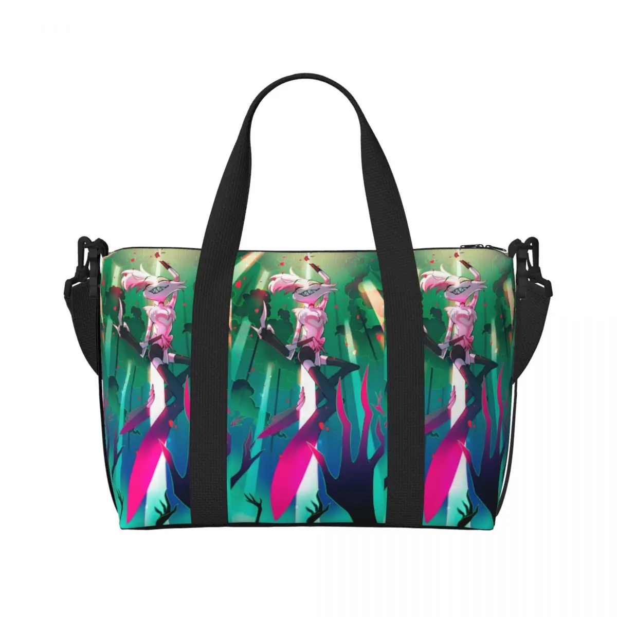 Изготовленная на заказ сумка-тоут для отелей Hazbins, женская большая вместительная сумка в стиле аниме, пляжная дорожная сумка на плечо для спортзала