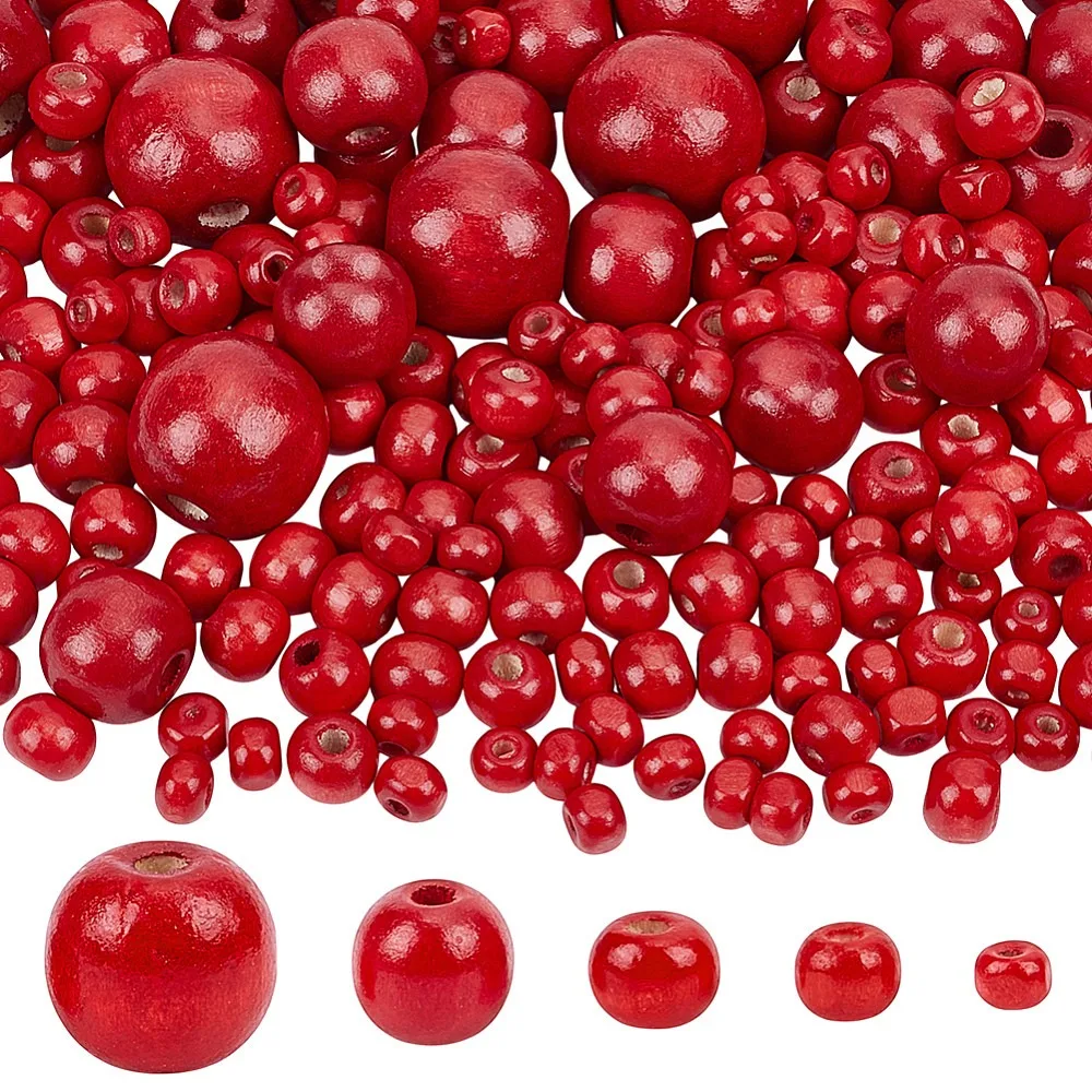 1005Pcs 5 Styles Dyed Wood Beads Round Lead Free Red 6~20x4~18mm Hole: 2~4.5mm 1005pcs/set
1005Pcs 5 Styles Dyed Wood Beads Round Lead Free Red 6~20x4~18mm Hole: 2~4.5mm 1005pcs/set