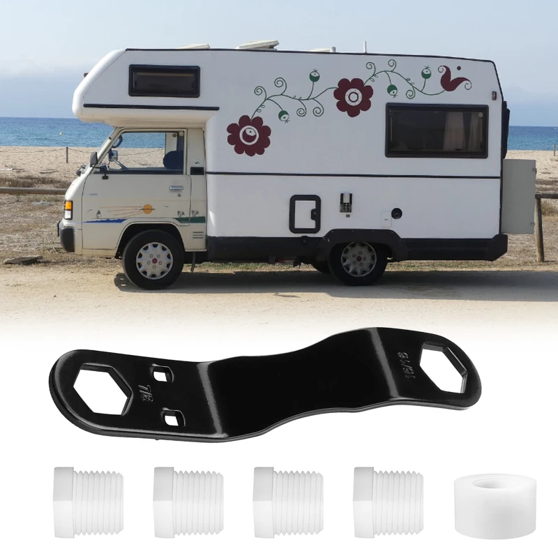 Water Heater Drain Plug Kit for RV & Camper RV Water Heater Drain Plug Kit Including Angle Wrench 1/2'' NPT Replacement Plugs
Water Heater Drain Plug Kit for RV & Camper RV Water Heater Drain Plug Kit Including Angle Wrench 1/2'' NPT Replacement Plugs