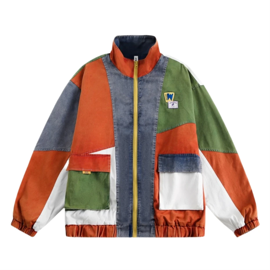 Mens Color Block Jackets Streetwear Hip Hop Splicing Coats Men Oversized Harajuku 2025 Spring New Casual Varsity Jacket Unisex
Mens Color Block Jackets Streetwear Hip Hop Splicing Coats Men Oversized Harajuku 2025 Spring New Casual Varsity Jacket Unisex