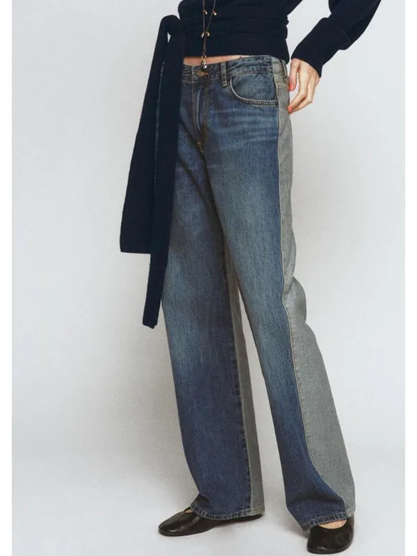 Spring New Women's Cotton Waed Splicing Color Blo Casual Straight Leg mid Waist Jeans TR Brand l Waist Zipper Clo...
Spring New Women's Cotton Waed Splicing Color Blo Casual Straight Leg mid Waist Jeans TR Brand l Waist Zipper Clo...
