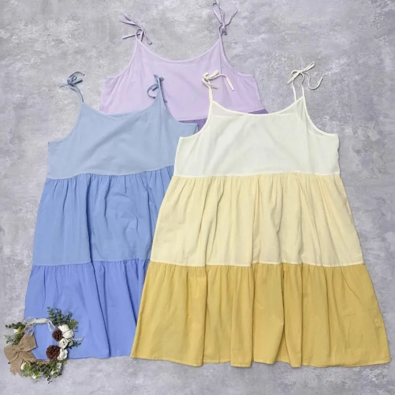 Johnature Summer New Women Sweet Beach Resort Colorful Sundress Cotton Layered Tops Thin Female Strap Hit Color Casual Tops
Johnature Summer New Women Sweet Beach Resort Colorful Sundress Cotton Layered Tops Thin Female Strap Hit Color Casual Tops