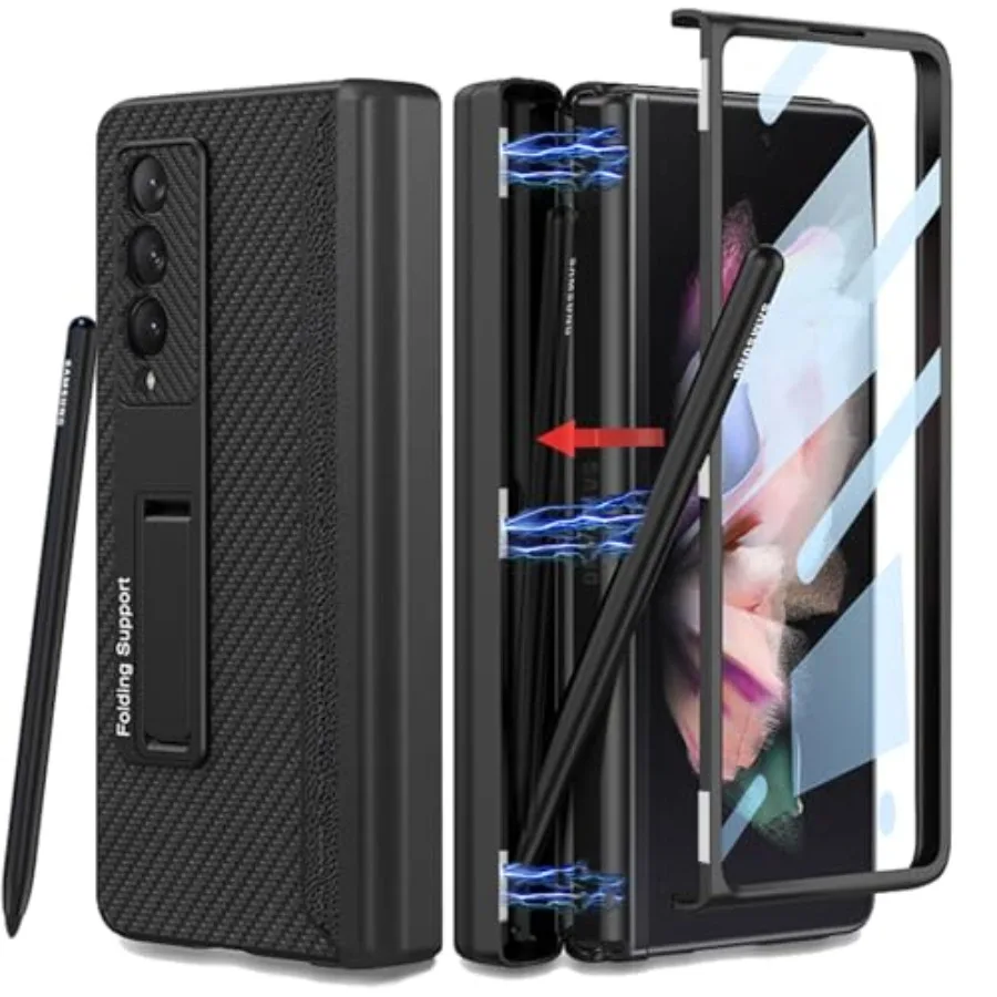 for Samsung Galaxy Z Fold 3 Case with Pen HolderHinged Cover Built-in with Pen Slot with Screen ProtectorandAdjustable Bracket
for Samsung Galaxy Z Fold 3 Case with Pen HolderHinged Cover Built-in with Pen Slot with Screen ProtectorandAdjustable Bracket