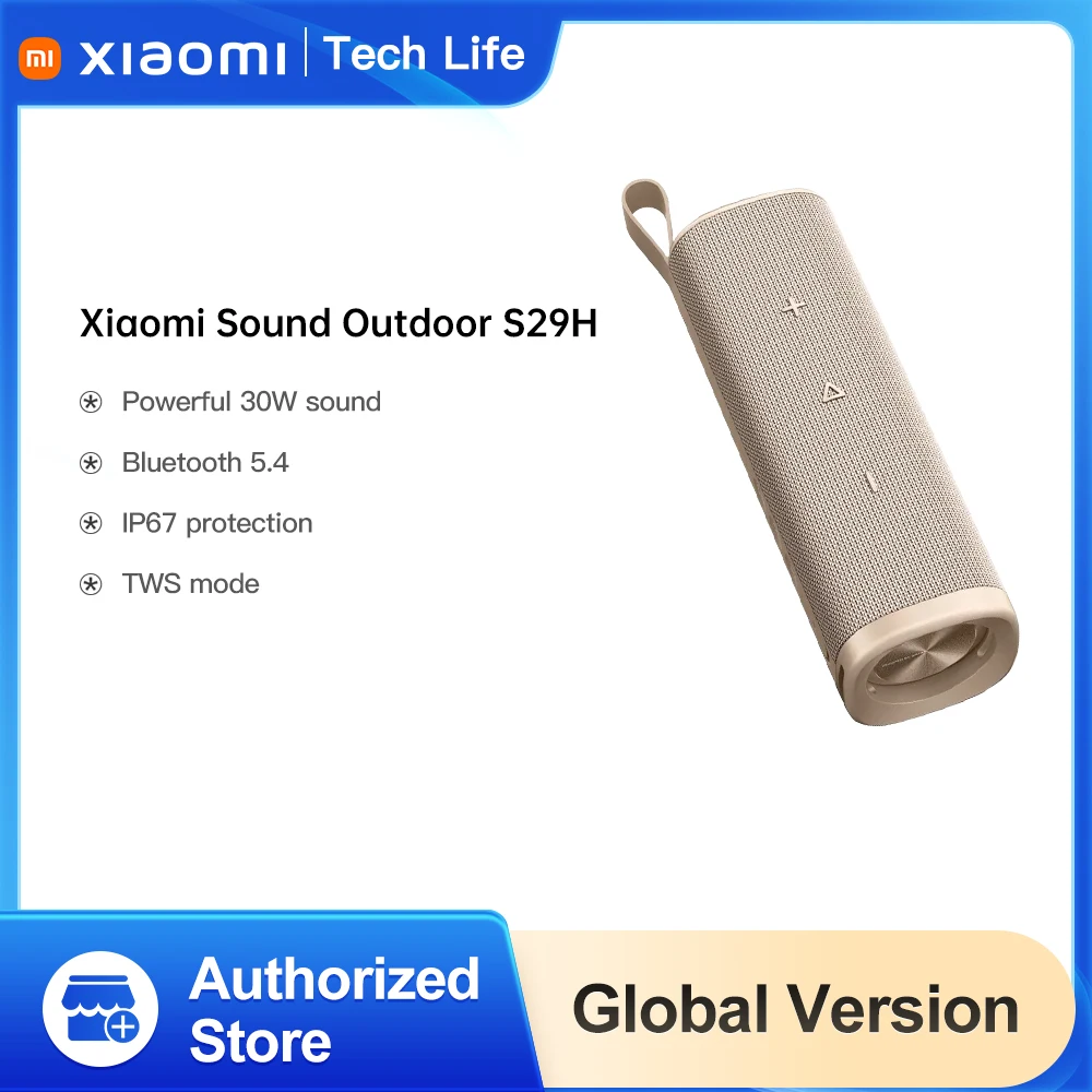 Портативная колонка Xiaomi Sound Outdoor 30W S29H с 12-часовой работой от батареи, водонепроницаемостью IP67, Bluetooth 5.4, TWS стерео, глобальная версия
Портативная колонка Xiaomi Sound Outdoor 30W S29H с 12-часовой работой от батареи, водонепроницаемостью IP67, Bluetooth 5.4, TWS стерео, глобальная версия