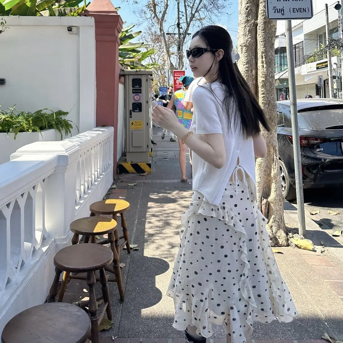 Polka Dot Ruffled Irregular Fashion Midi Skirt
Polka Dot Ruffled Irregular Fashion Midi Skirt