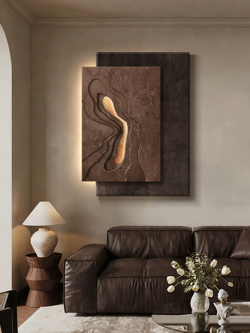Modern 3D Abstract Living Room Decoration Painting High-end Sofa Background Wall Hanging Painting Simple Entrance Mural Lamp
Modern 3D Abstract Living Room Decoration Painting High-end Sofa Background Wall Hanging Painting Simple Entrance Mural Lamp