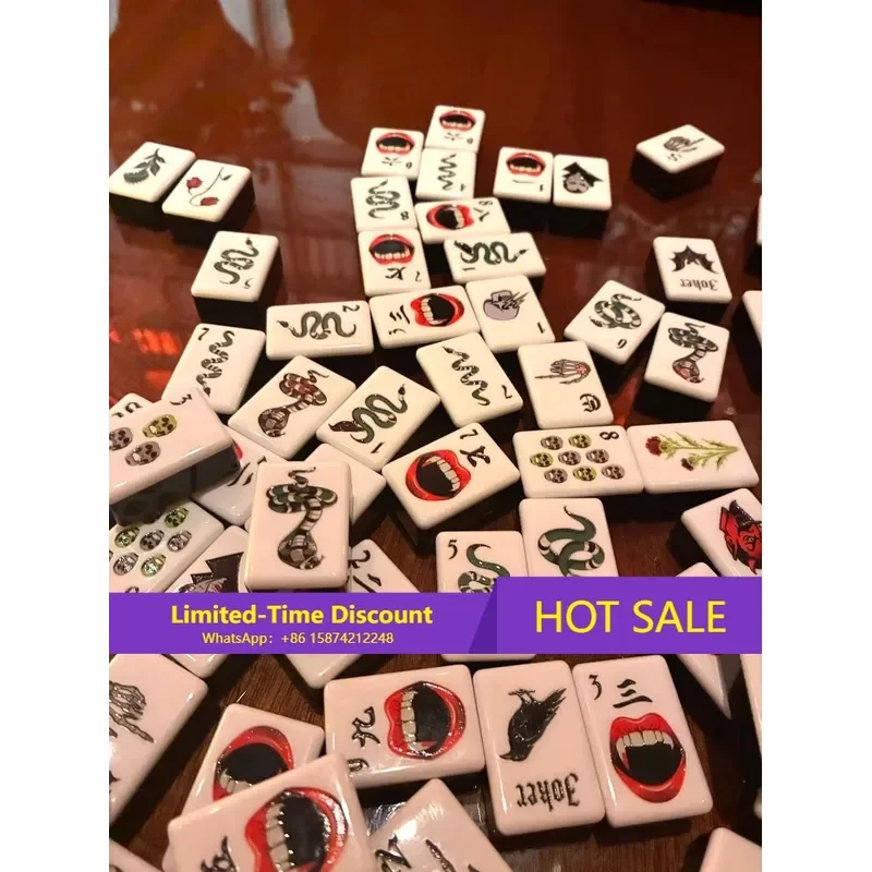 Hot Seller Mahjong Black Halloween-themed Acrylic 160 Pcs American Mahjong Set for Adult Entertainment
Hot Seller Mahjong Black Halloween-themed Acrylic 160 Pcs American Mahjong Set for Adult Entertainment