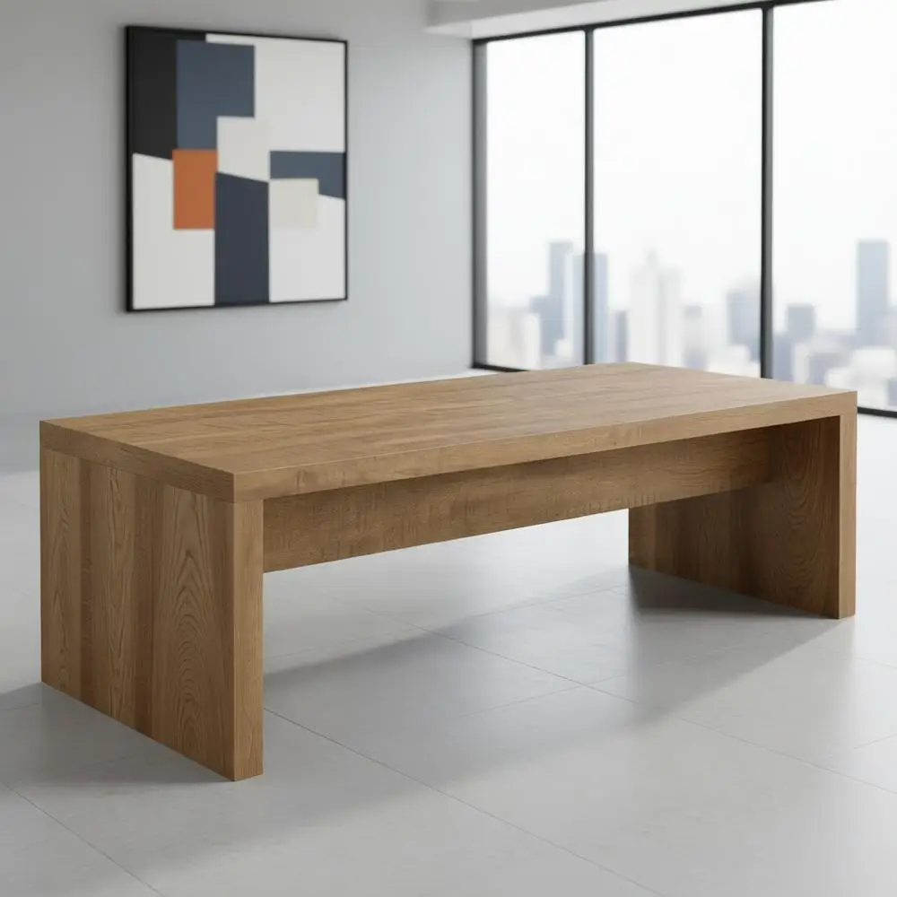 Современный прямоугольный журнальный столик из дерева манго с боковыми панелями и центральной опорой для гостиной и спальни
Современный прямоугольный журнальный столик из дерева манго с боковыми панелями и центральной опорой для гостиной и спальни