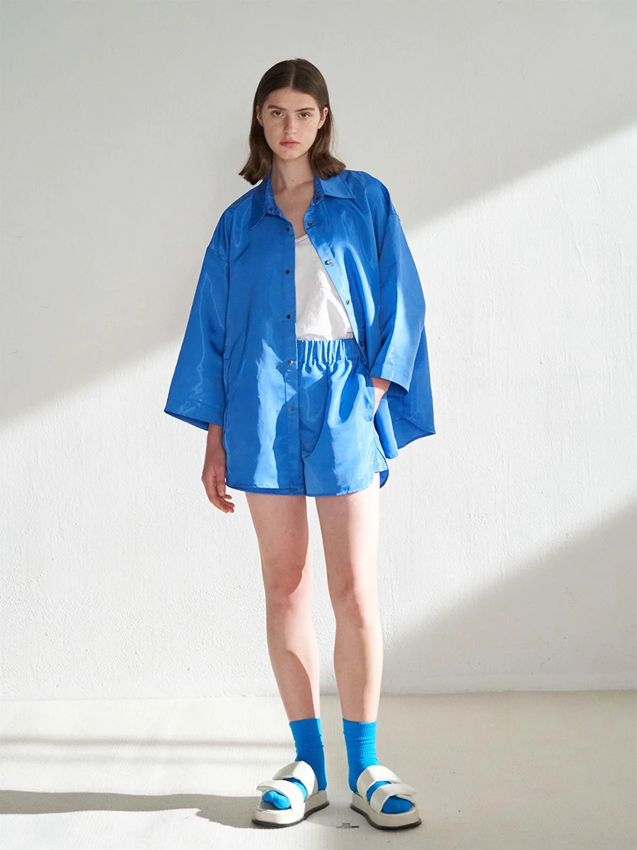 Cuisuyun Independent Outdoor Series Klein Blue Glossy Shirt Style Jacket Set Women's Original Design Pure Color Poly...
Cuisuyun Independent Outdoor Series Klein Blue Glossy Shirt Style Jacket Set Women's Original Design Pure Color Poly...