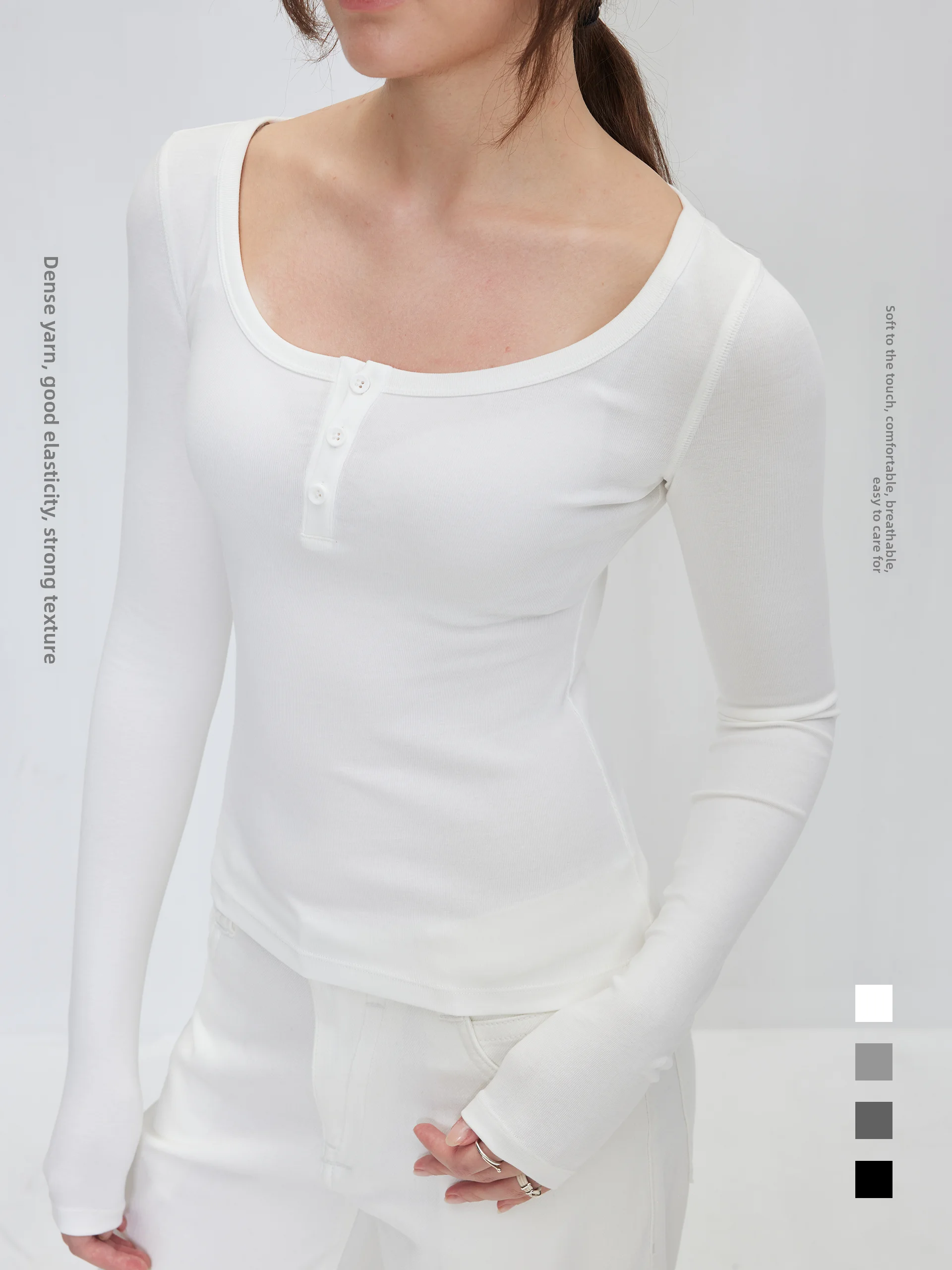 OU Comfortable Pure B U-Ne Henry Collar Base irt Soft Classic Autumn Winter High Elastici Cotton Long Sve T-irt
OU Comfortable Pure B U-Ne Henry Collar Base irt Soft Classic Autumn Winter High Elastici Cotton Long Sve T-irt