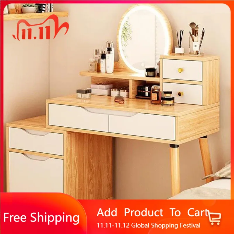 Chinese Wood Dressing Make Up Bedside Tables Vanity Mirror Dressers Simple Storage Designer Mesa De Maquillaje Trendy Furniture
Chinese Wood Dressing Make Up Bedside Tables Vanity Mirror Dressers Simple Storage Designer Mesa De Maquillaje Trendy Furniture