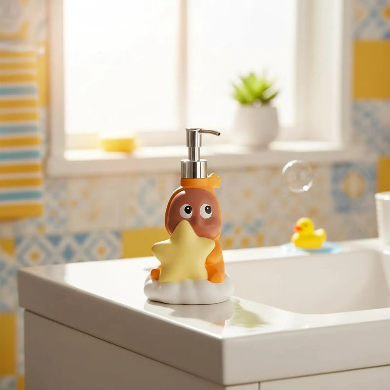 Tabletop Soap Dispenser Star Design Character Dispenser Bathroom Accessory Natural Resin Glossy Metallic Finish
Tabletop Soap Dispenser Star Design Character Dispenser Bathroom Accessory Natural Resin Glossy Metallic Finish
