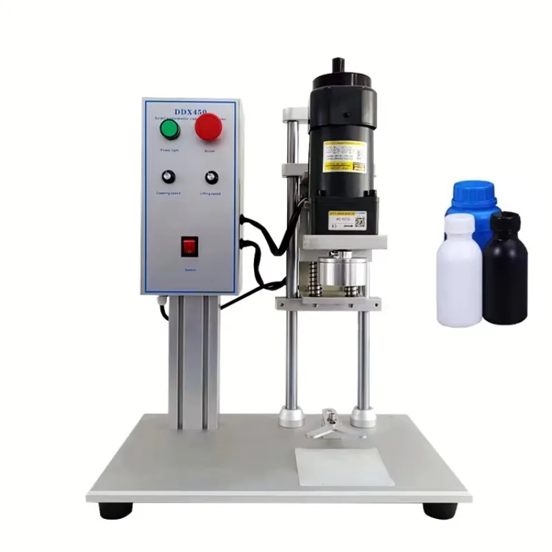 Small Desktop Beverage Plastic PET Bottle Cap Screw Sealing Tightening Capping Machine Price
